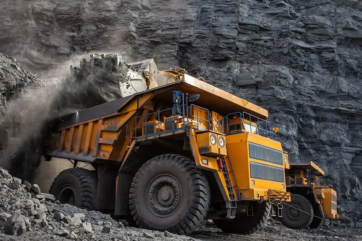 Mining haul truck at work