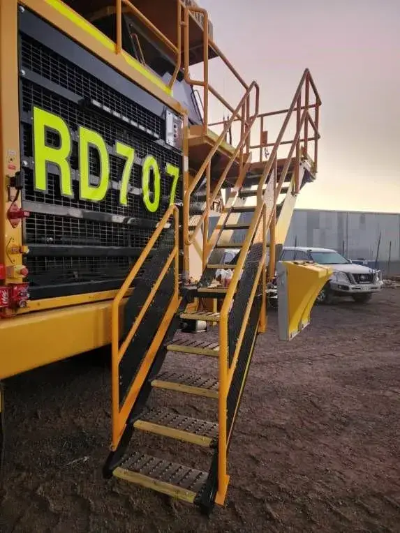 Rebuilt haul truck body ready for transport